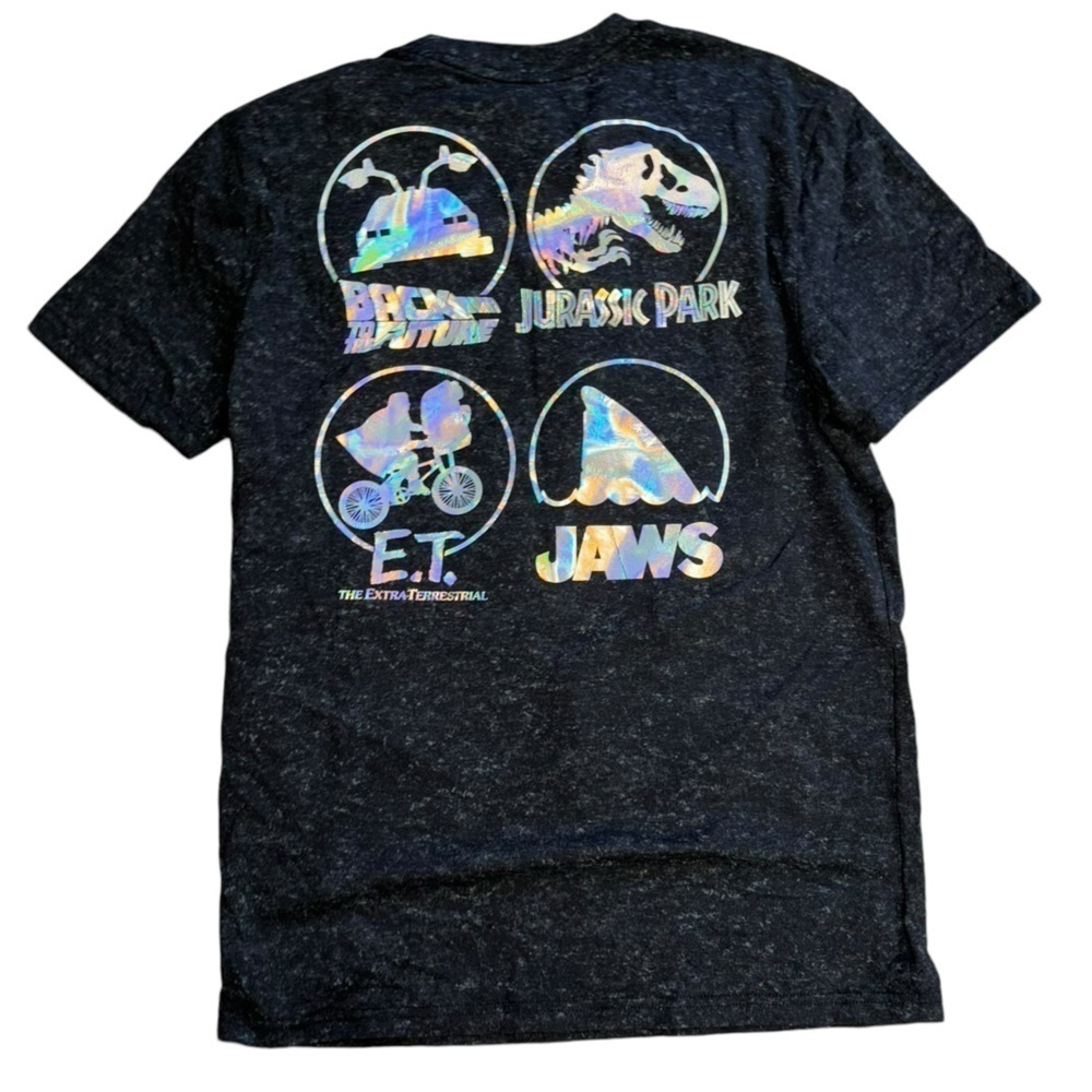 Universal 80’s Movies TShirt Men’s S E.T Jurassic Park Jaws Back To The Future - Picture 2 of 7